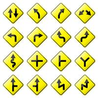 Road Sign Glossy Vector.  vector