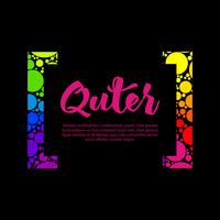 Abstract rainbow text box design with colorful bracket and your text vector