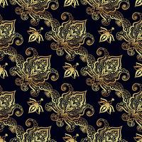 Seamless patterns of Russian motives of northern painting vector