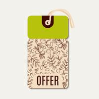 Tags sale in eco-style. vector