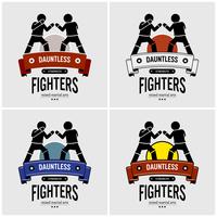 MMA mixed martial arts logo design.  vector