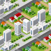 City for business background vector