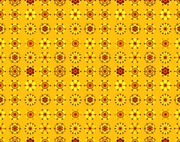 Seamless pattern of vintage yellow flowers.  vector