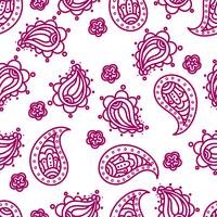 Indian National paisley ornament for cotton, linen fabrics. vector