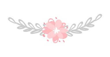 Cute vector isolated Flower on white background