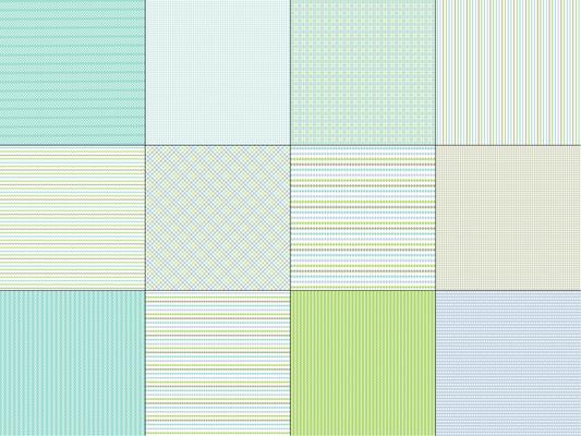Blue Green Stripe  Plaid Patterns