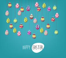 hand draw doodle easter eggs ornament vector