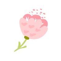 Cute vector isolated Flower on white background