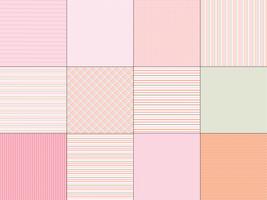  Pink and Orange Plaids & Stripes vector