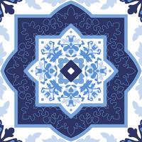 Portuguese azulejo tiles. Seamless patterns.  vector