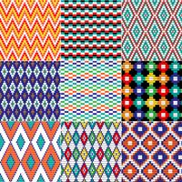 Seamless Tribal Bead Patterns vector
