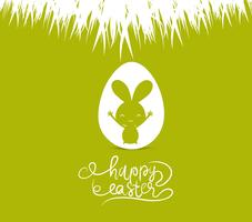 easter eggs floral with bunny vector