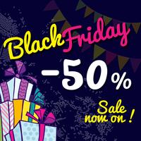 Black Friday. Banner with the sale  vector