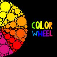 Color wheel or color circle on black background vector