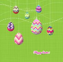 Sparkling easter eggs ornaments vector