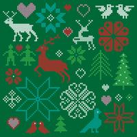 embroidered nordic motifs clipart graphics vector