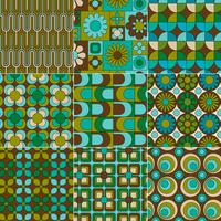 mod seamless blue green brown patterns vector