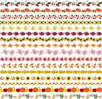 autumn border patterns vector