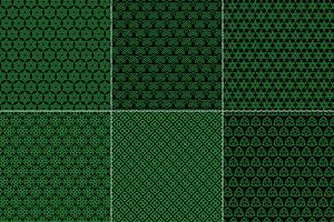 Celtic Knot Patterns on black background vector