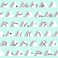 Seamless vintage abstract pattern with triangles in the style of 80 s.