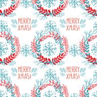 Seamless pattern of Christmas wreaths.  vector