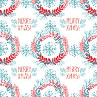 Seamless pattern of Christmas wreaths.  vector