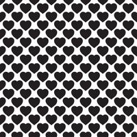 Monochrome seamless pattern with hearts vector