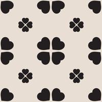 Monochrome seamless pattern with clover leaves vector