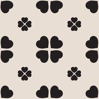 Monochrome seamless pattern with clover leaves vector