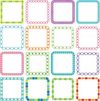   Mod Square Frames Clipart vector