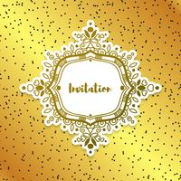 Rich Wedding Invitations, gold. vector