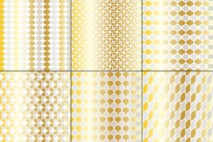 Silver  Gold Big Mod Patterns vector