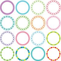 Mod Circle Frames Clipart vector