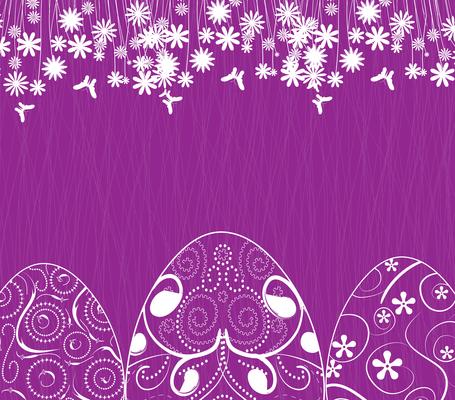 easter background with eggs ornament