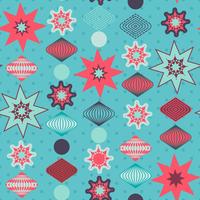 Retro christmas decorations, seamless pattern vector