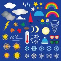 weather icons clipart vector