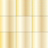 mod gold and white geometric patterns vector