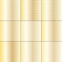 mod gold and white geometric patterns vector