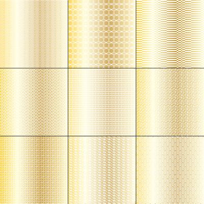 mod gold and white geometric patterns