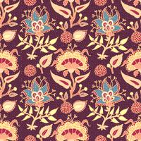 Indian National paisley ornament for cotton, linen fabrics. vector