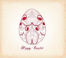 Floral easter egg vector