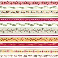 woodland border patterns vector