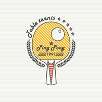 Logo League Table Tennis. Ping pong vector