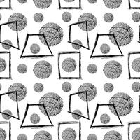 Seamless stylish hand drawn pattern.  vector