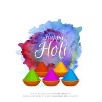 Abstract Happy Holi Indian festival background vector
