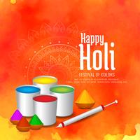 Abstract Happy Holi Indian festival background vector