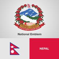 National Emblem, Map and flag  vector