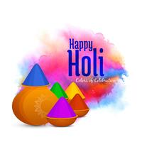 Abstract Happy Holi Indian festival background vector