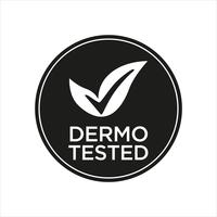 Dermatologically Tested icon vector