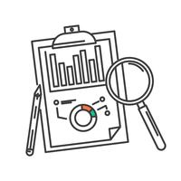Design concept of business big data analysis icon. vector